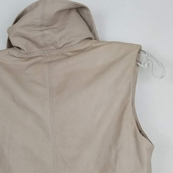 Rick Owens Biker Leather Blistered Sleeveless Vest In Pearl Size 6 - Picture 11 of 15